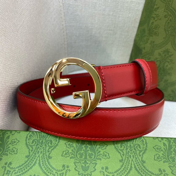 Women’s Gucci,GG red belt,80 cm made in Italy - Picture 2 of 6
